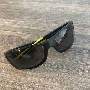 Columbia Hurricane Peak C01 Sunglasses Black Neon Yellow Sport Wrap 70-16-135